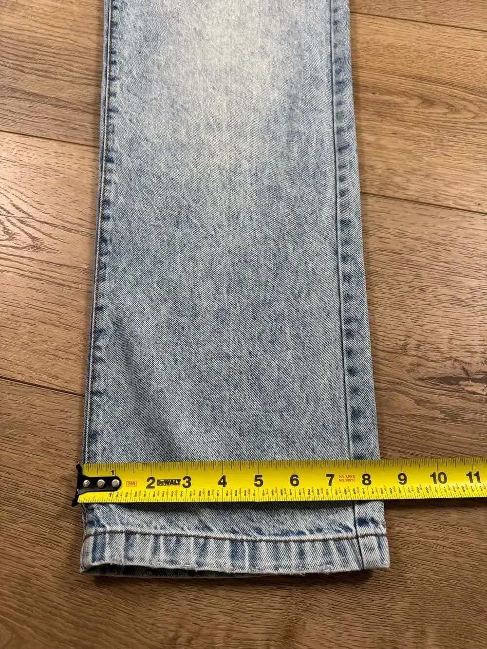 Cotton On Carpenter Jeans Womens 4 Acid Wash Blue High Rise Wide Leg Utility